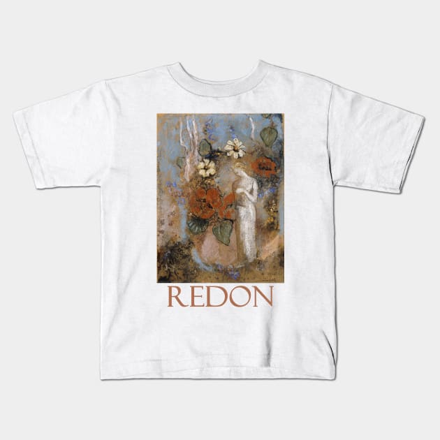 Pandora by Odilon Redon Kids T-Shirt by Naves